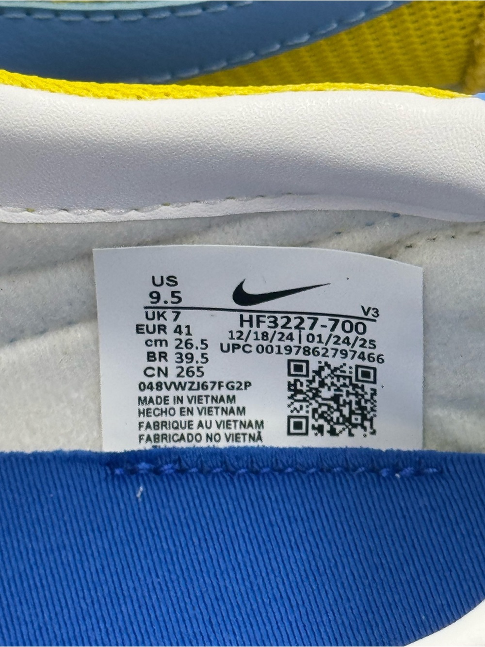 Nike LD-1000 Women’s 9.5 Lightning Yellow University Blue HF3227-700 NIB - Picture 7 of 13